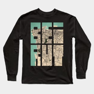 Beirut, Lebanon City Map Typography - Vintage Long Sleeve T-Shirt